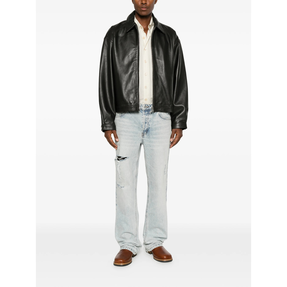 Leather Zip-Up Jacket