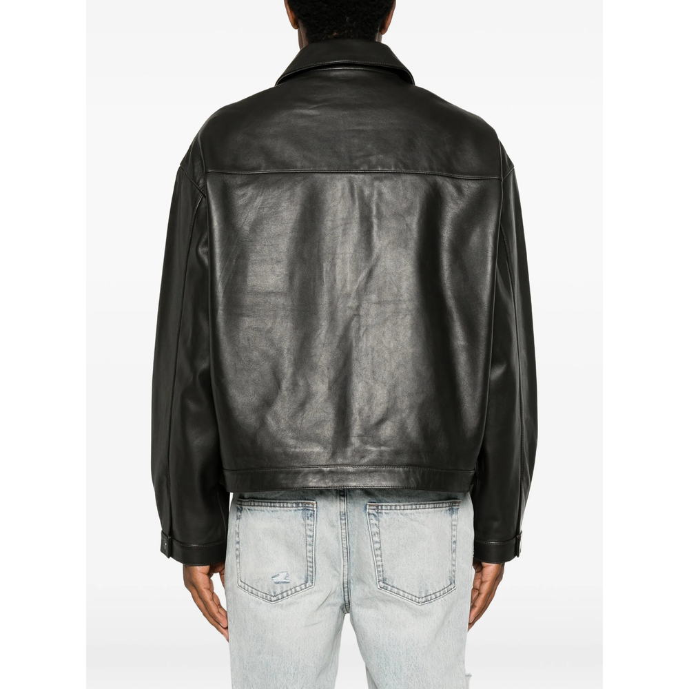 Leather Zip-Up Jacket