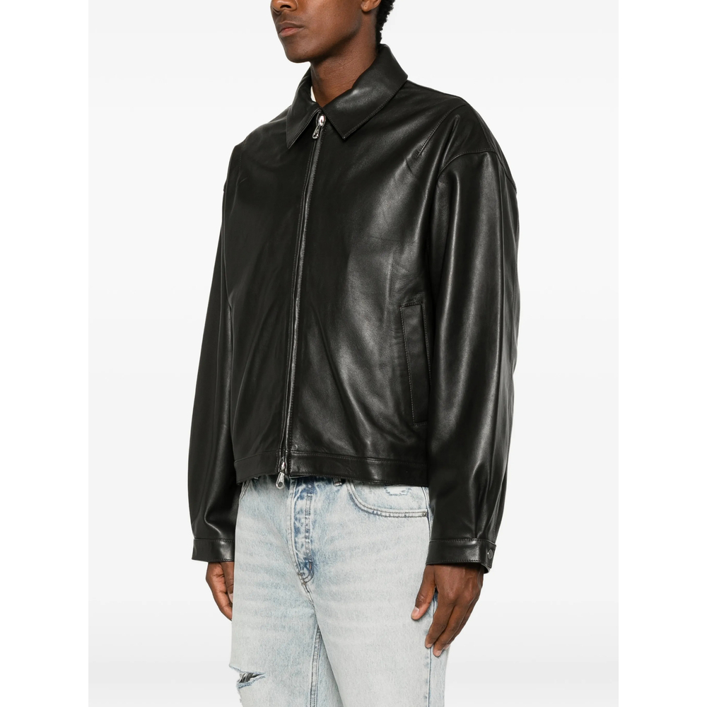 Leather Zip-Up Jacket
