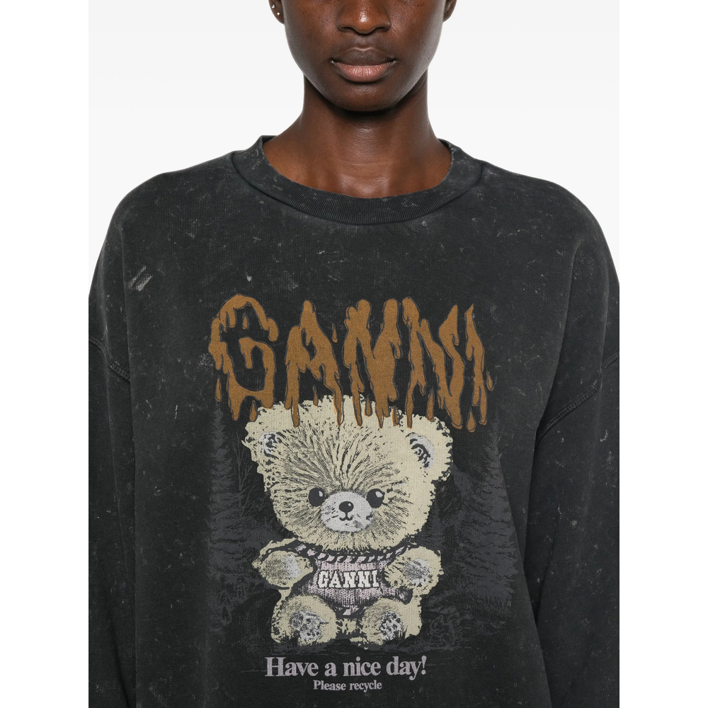 Isoli Teddy-Print Cotton Sweatshirt