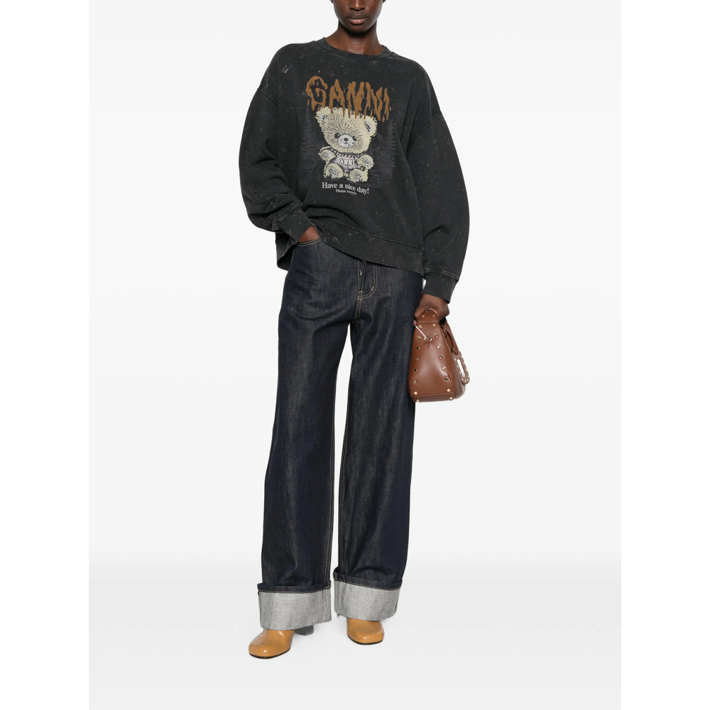 Isoli Teddy-Print Cotton Sweatshirt