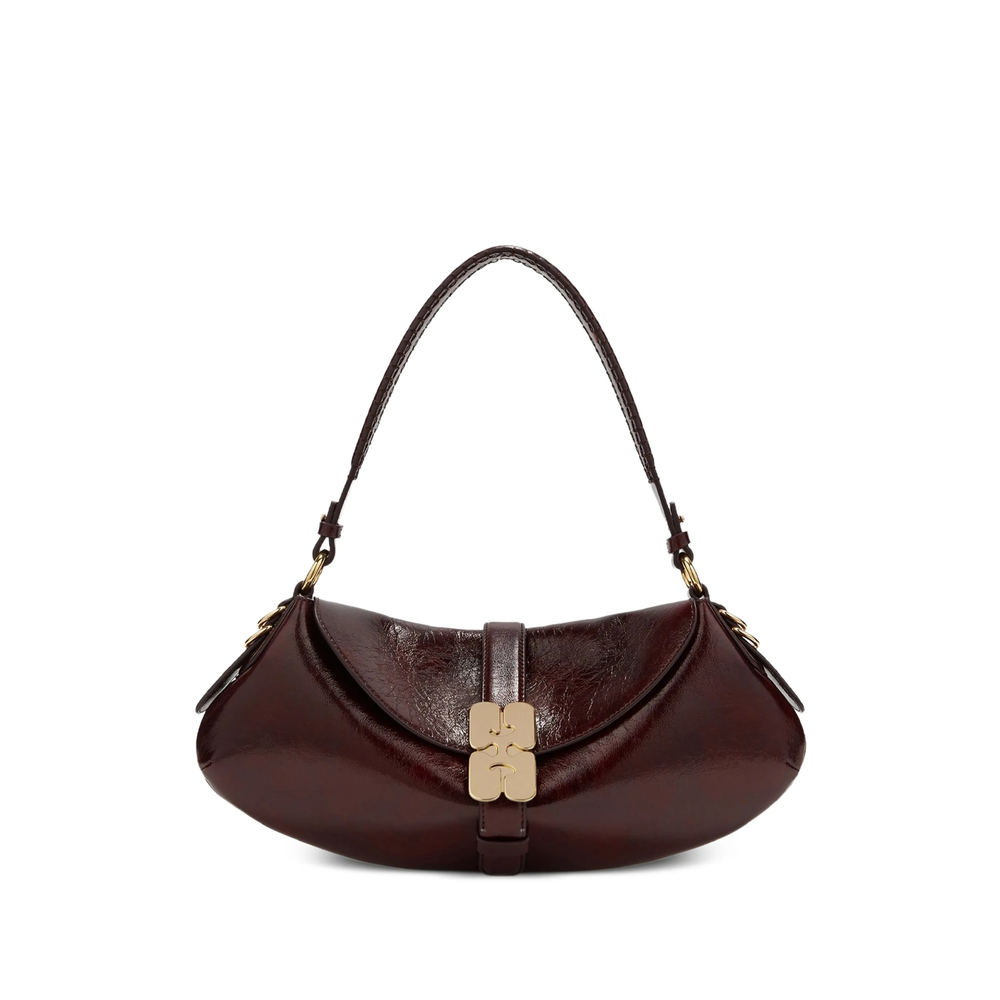 Ganni B-Kat Deep-shine Shoulder Bag