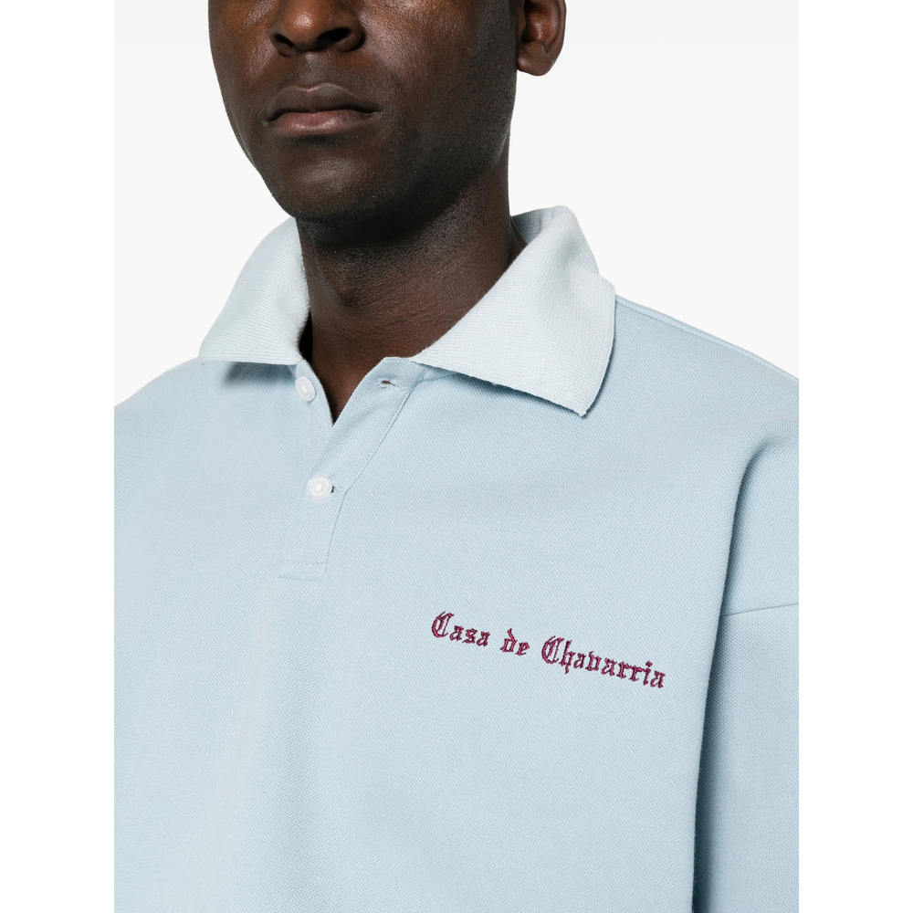 Logo-Embroidered Oversized Polo Shirt