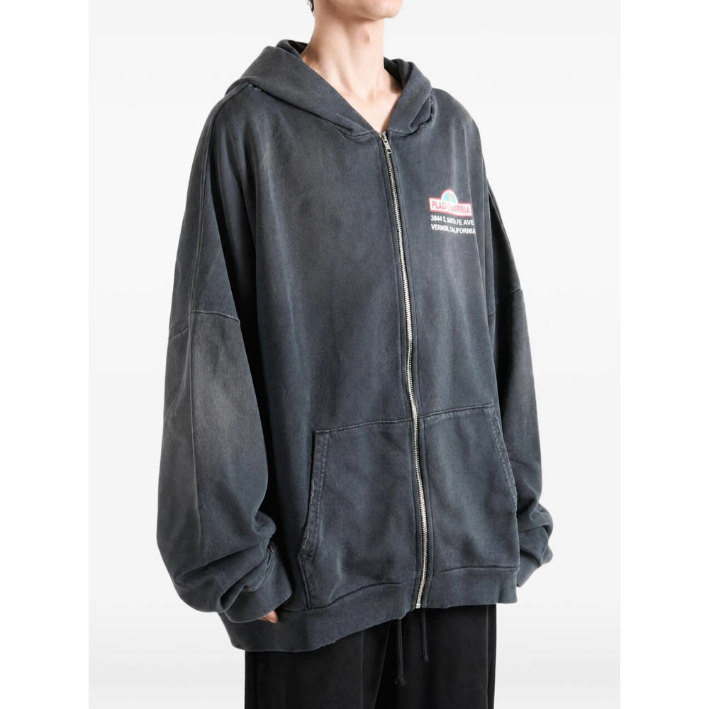 Logo-Print Zip-Up Hoodie