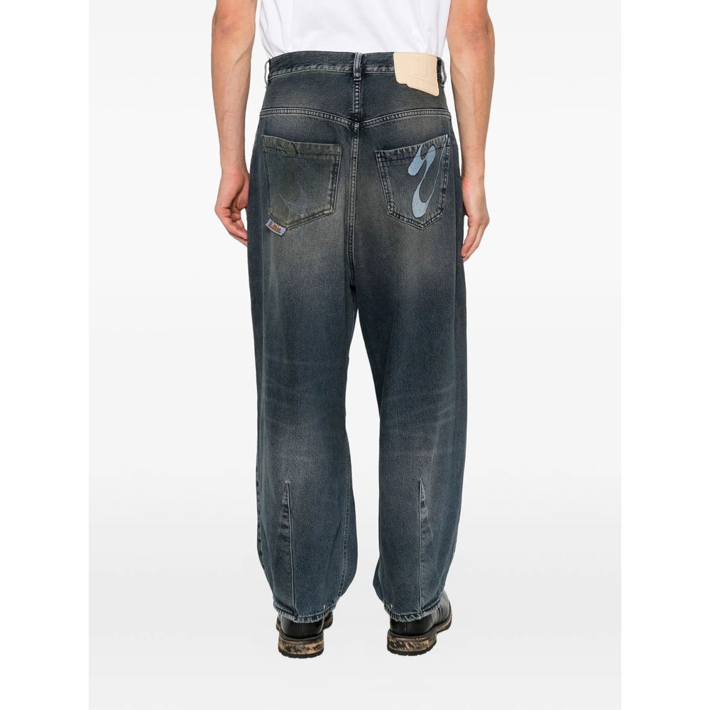 Distressed Panelled Jeans
