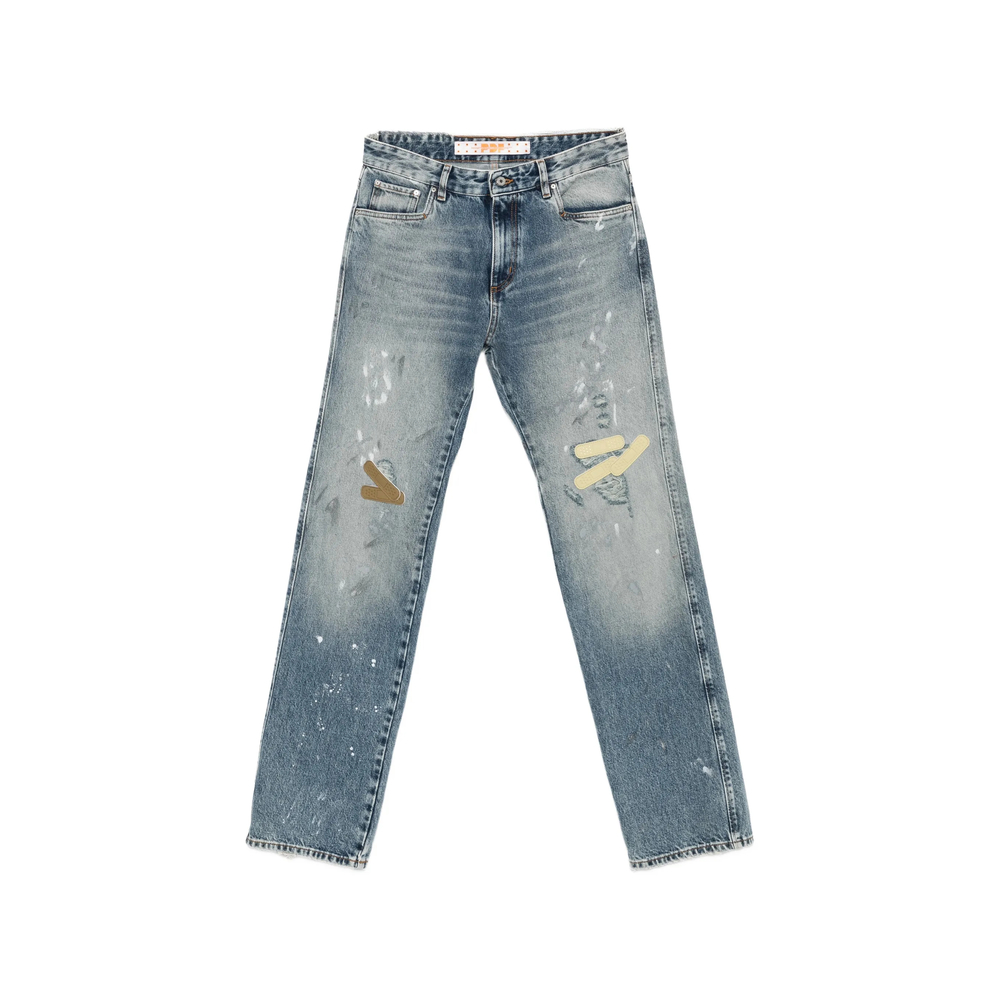 Pdf Nico Distressed Paint-splatter Jeans
