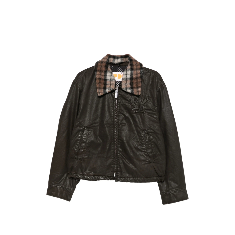 Pdf Check-collar Logo-embossed Jacket