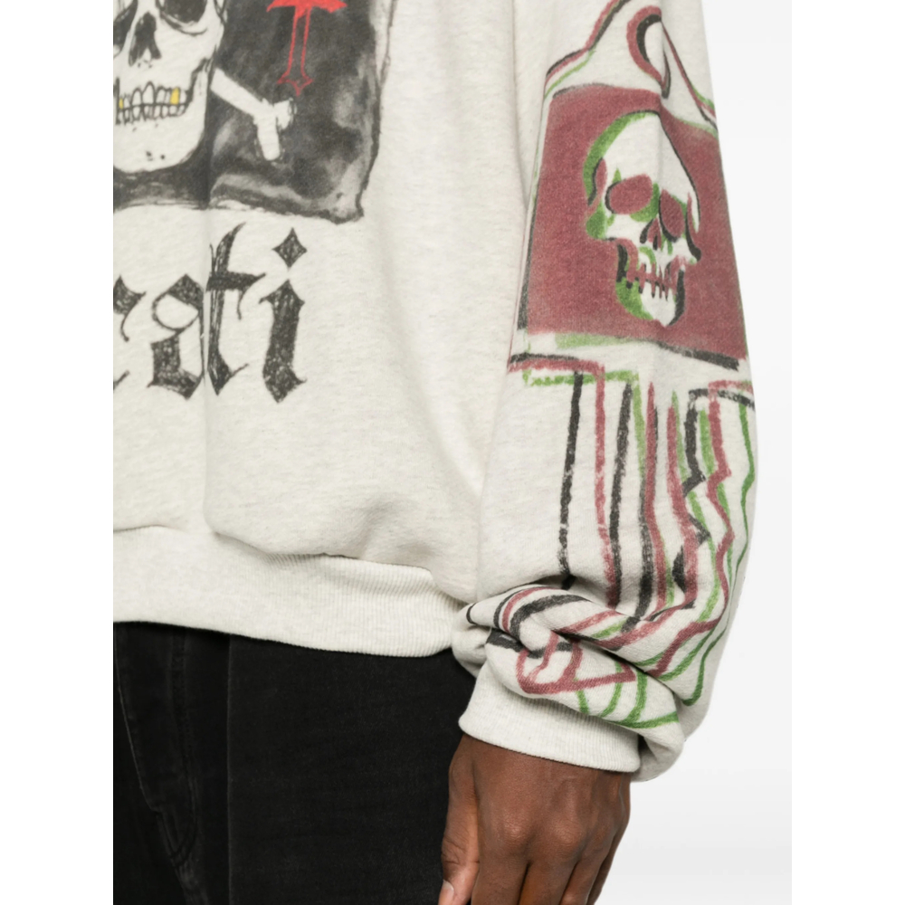 Graphic-Print Drawstring Hoodie