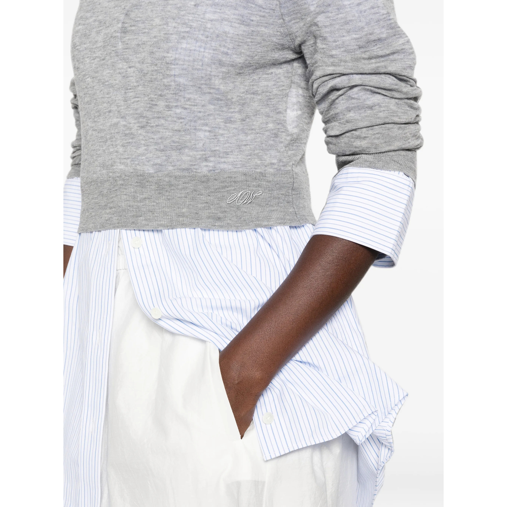 Sheer Crewneck Sweater