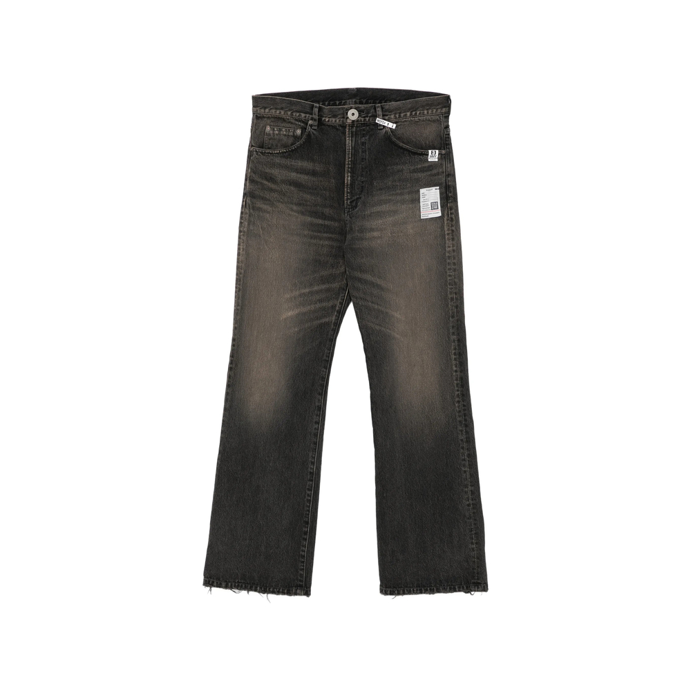 Maison Mihara Yasuhiro Patch-detail Whiskered Jeans