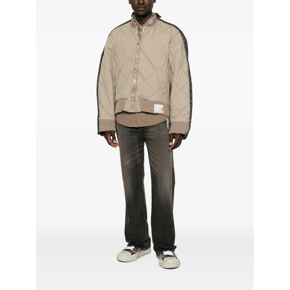 Patch-Detail Whiskered Jeans