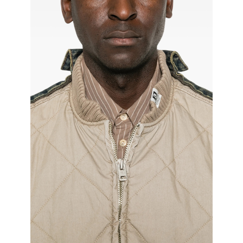 Combined Quilt Denim Jacket