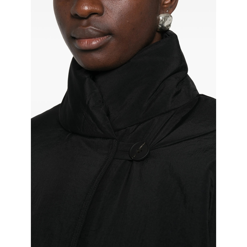 High-Neck Button-Up Jacket