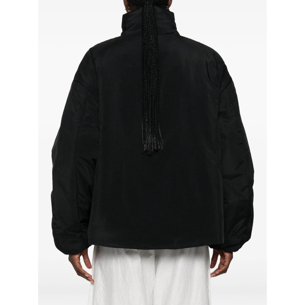 High-Neck Button-Up Jacket