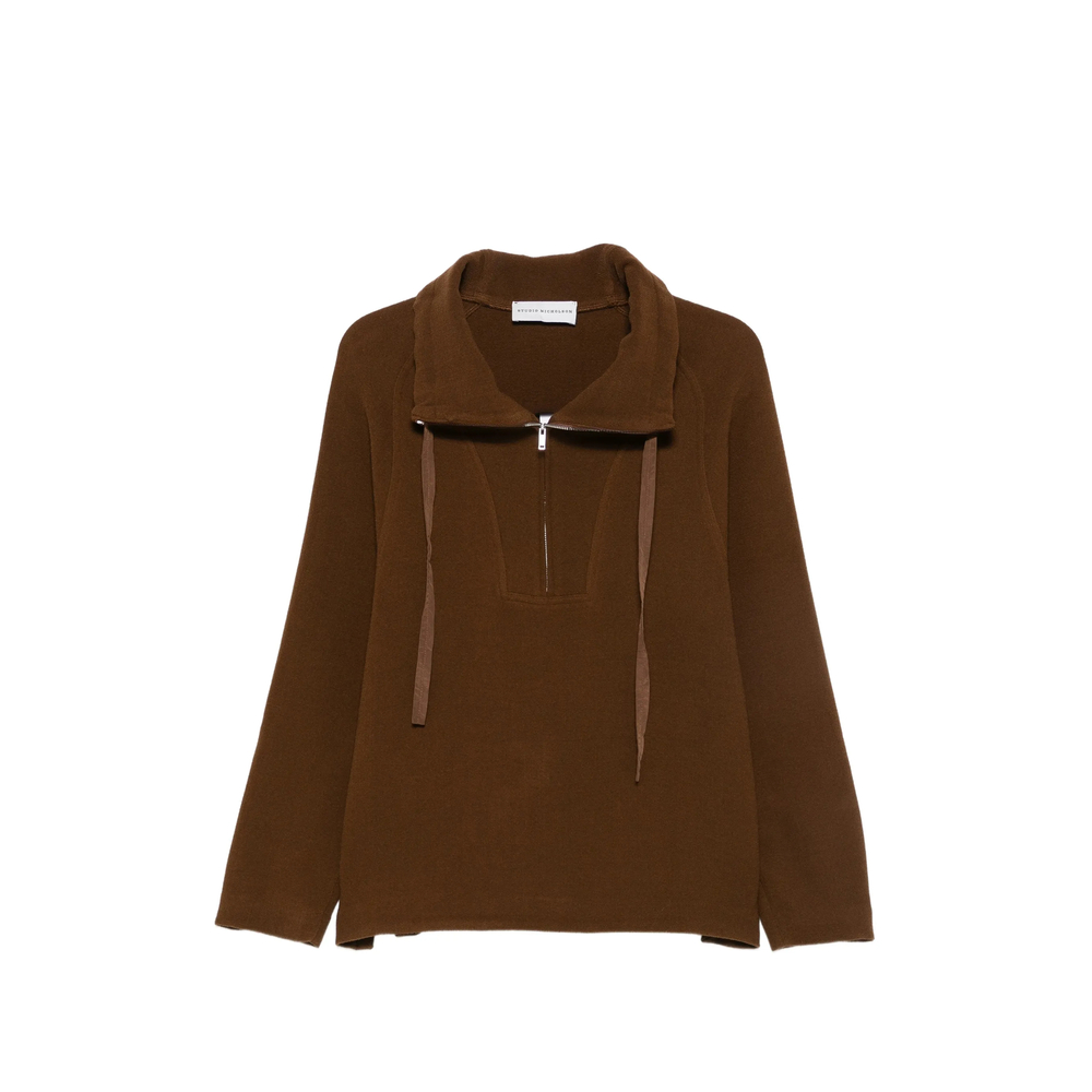 Studio Nicholson Quarter-zip Drawstring Sweatshirt
