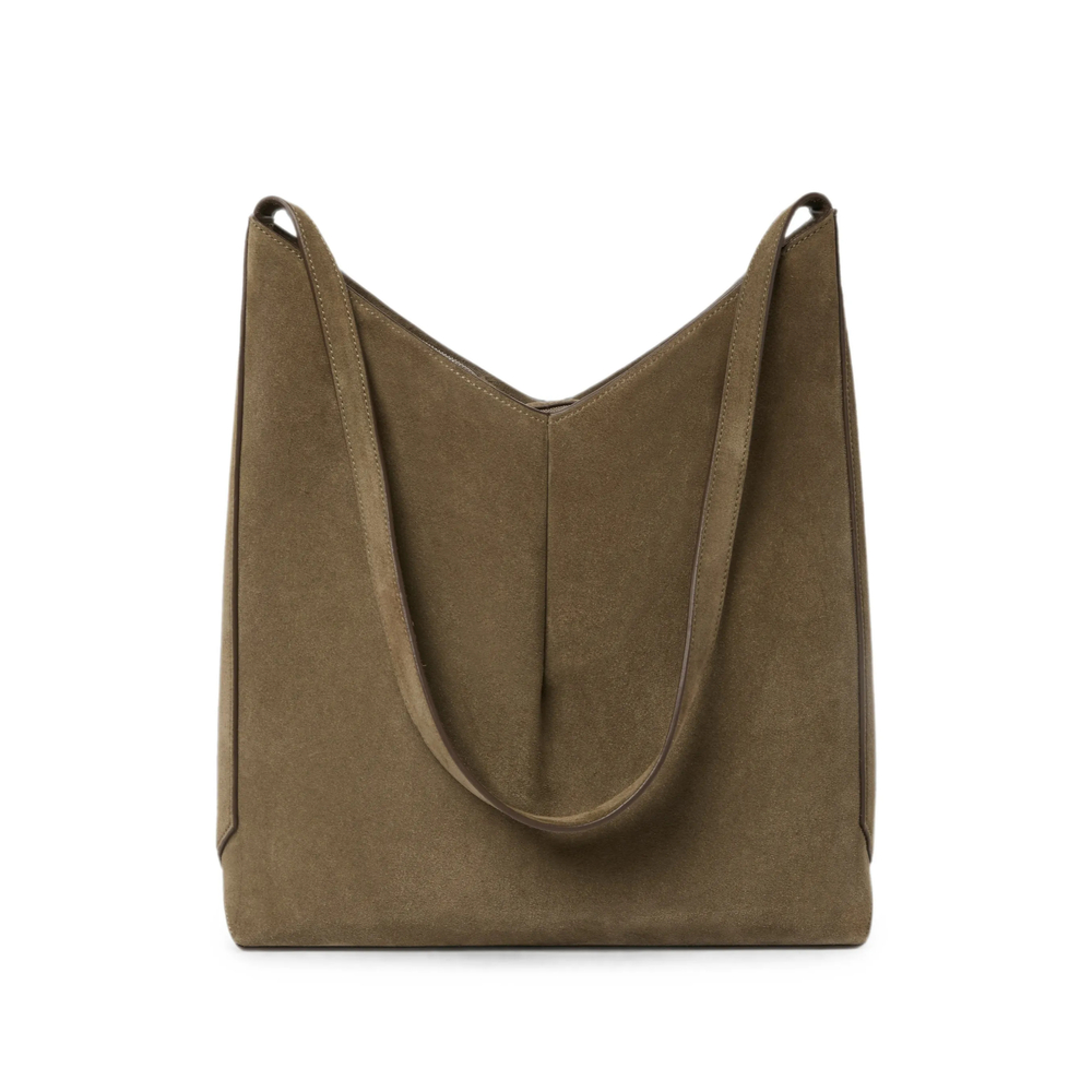 Studio Nicholson Hoho Suede Tote Bag In Green