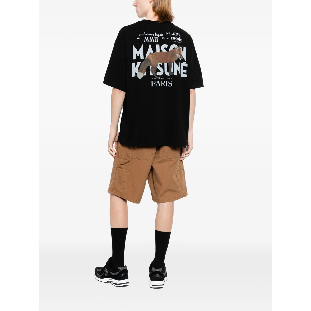 Maison Kitsuné Logo-Print Fox-Motif T-Shirt