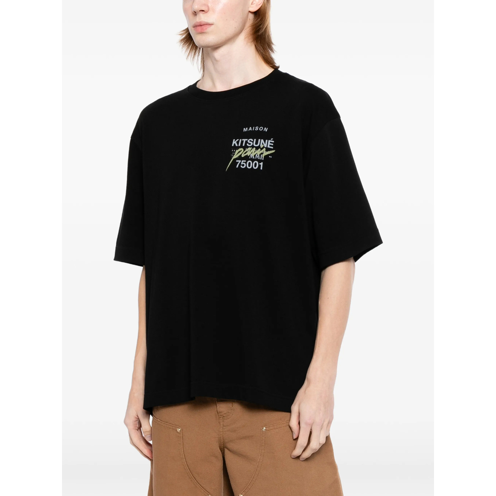 Maison Kitsuné Logo-Print Fox-Motif T-Shirt