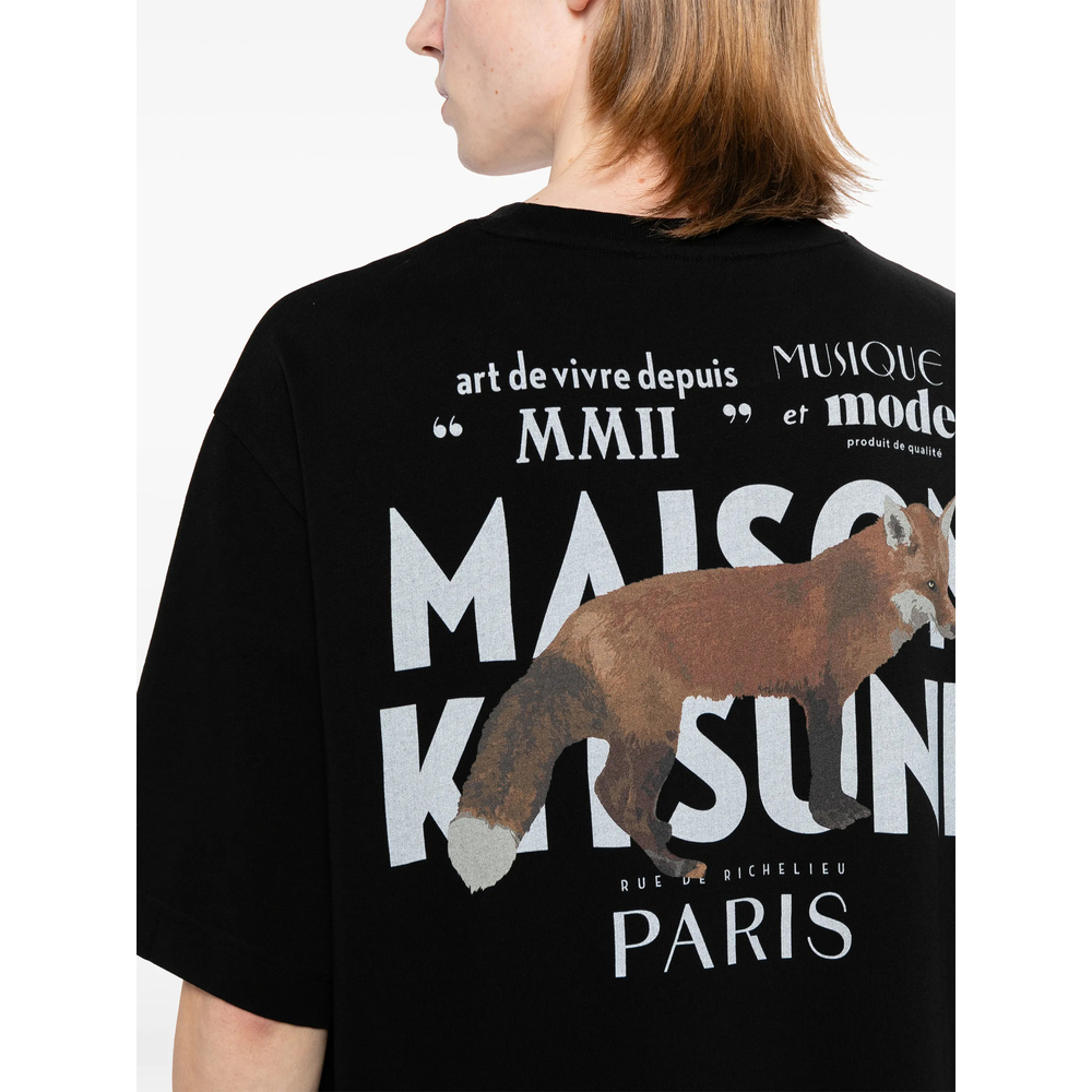 Maison Kitsuné Logo-Print Fox-Motif T-Shirt