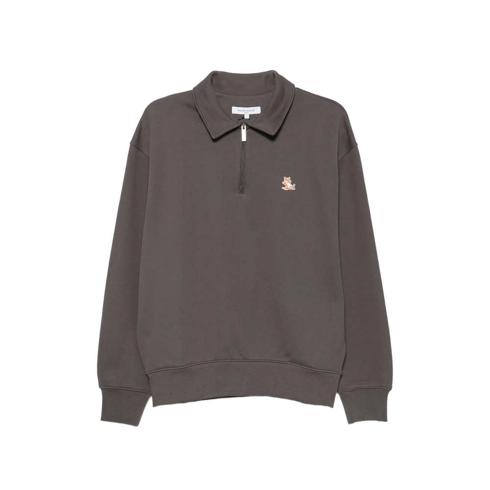 Maison Kitsuné Fox-patch Quarter-zip Sweater