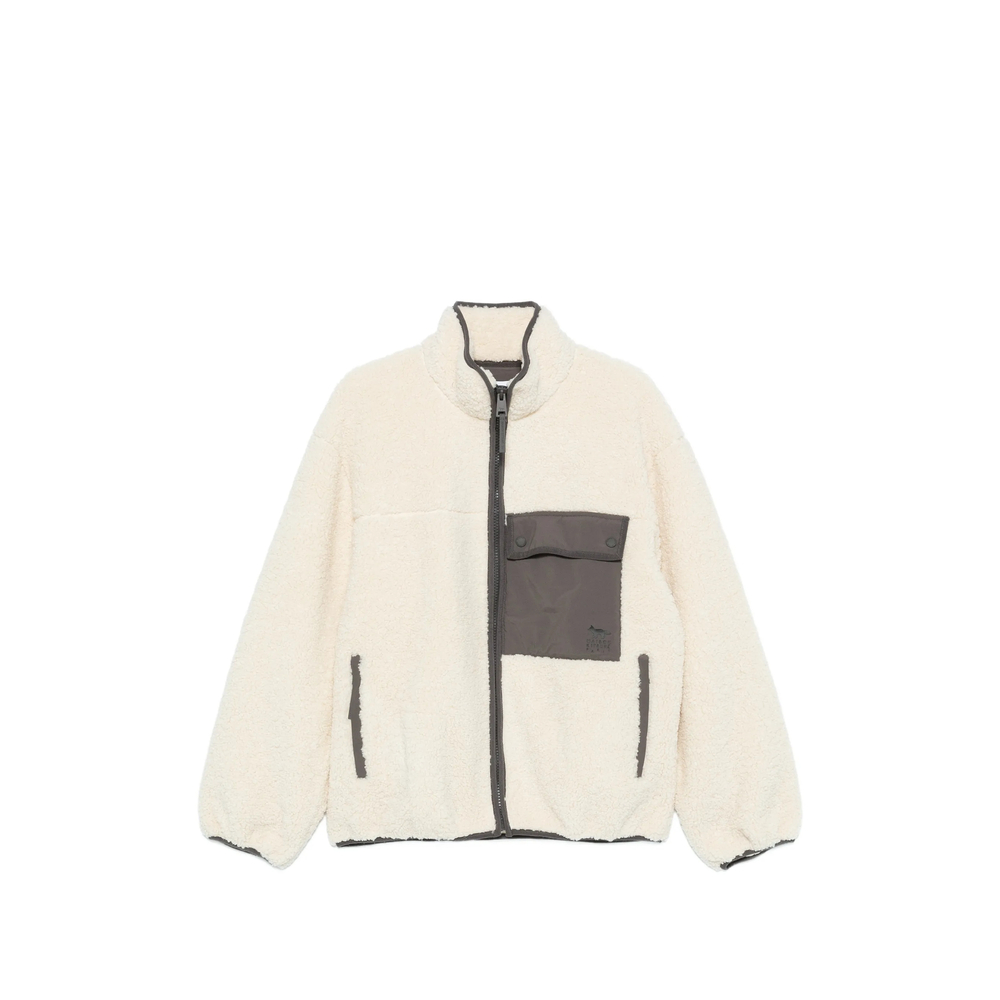 Maison Kitsuné Fleece-Texture Panelled Jacket