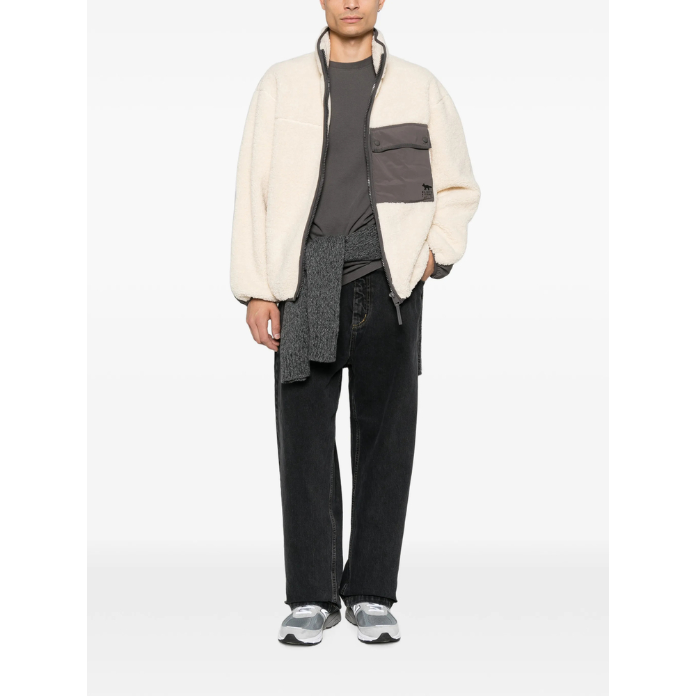Maison Kitsuné Fleece-Texture Panelled Jacket