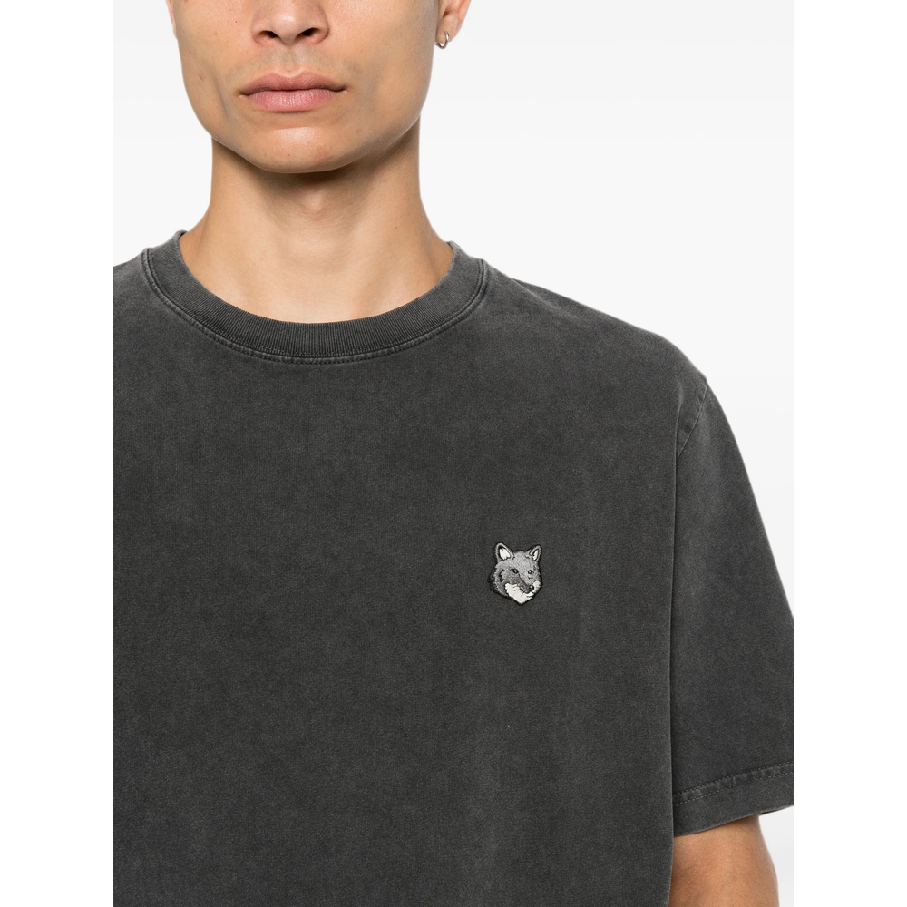 Maison Kitsuné Faded-Effect Fox Head T-Shirt