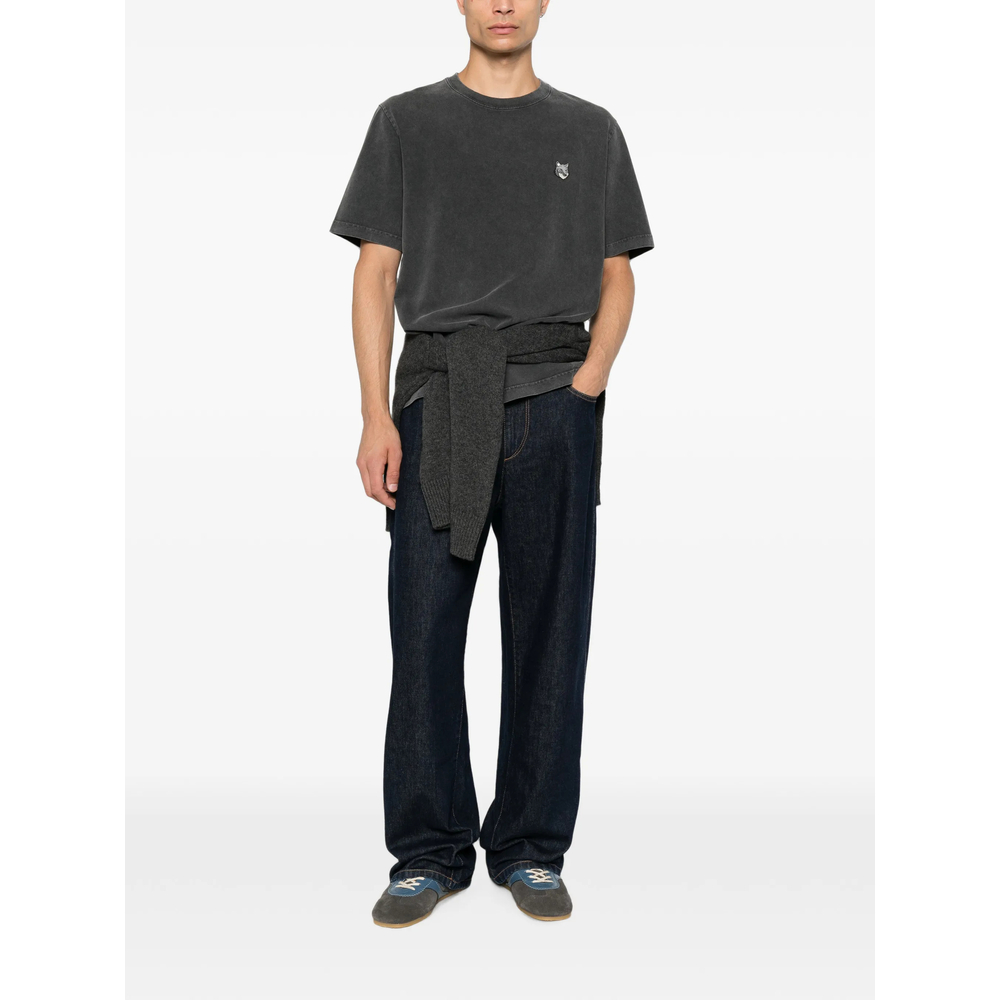 Maison Kitsuné Faded-Effect Fox Head T-Shirt