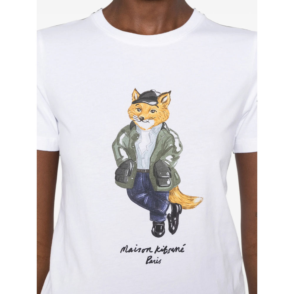 Maison Kitsuné Weekend Fox Graphic-Print T-Shirt
