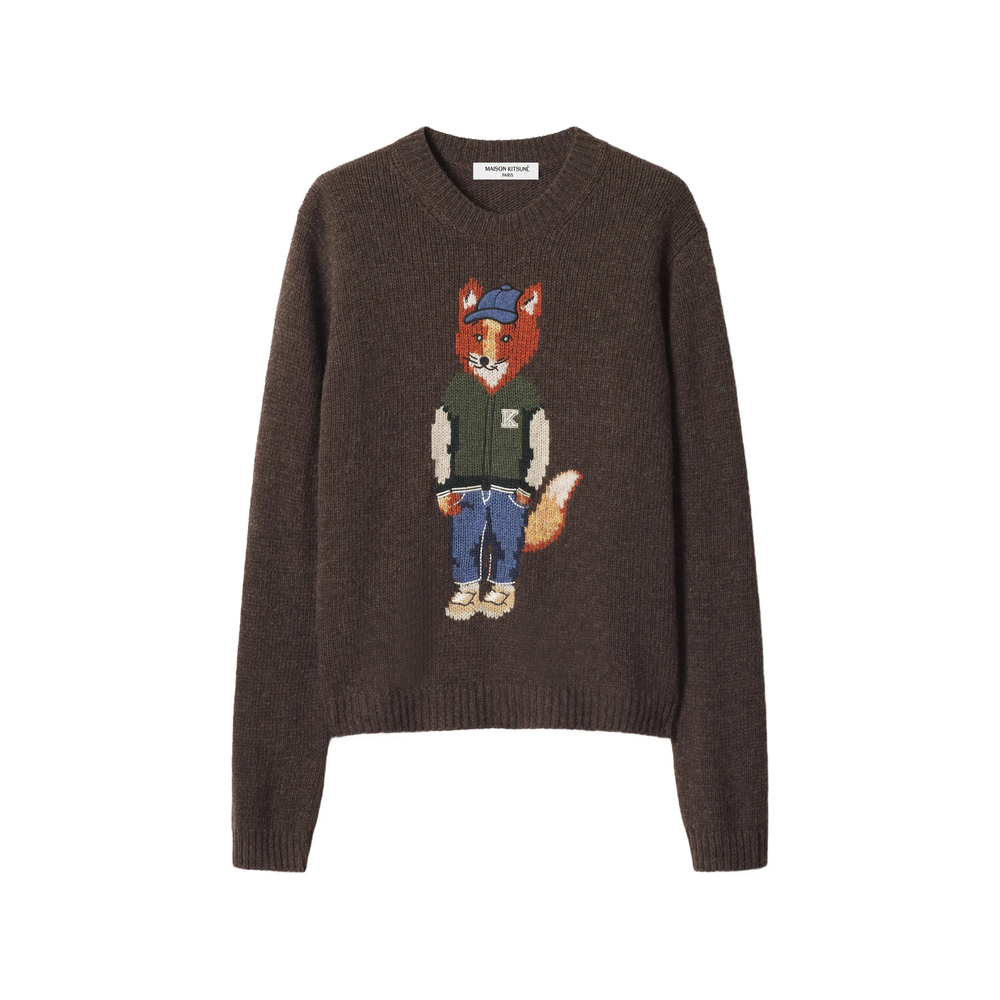 Maison Kitsuné Dressed Fox Intarsia-Knit Sweater