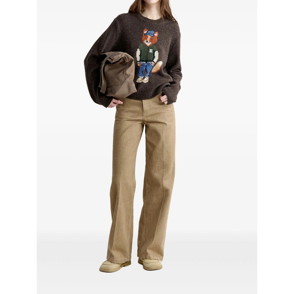 Maison Kitsuné Dressed Fox Intarsia-Knit Sweater