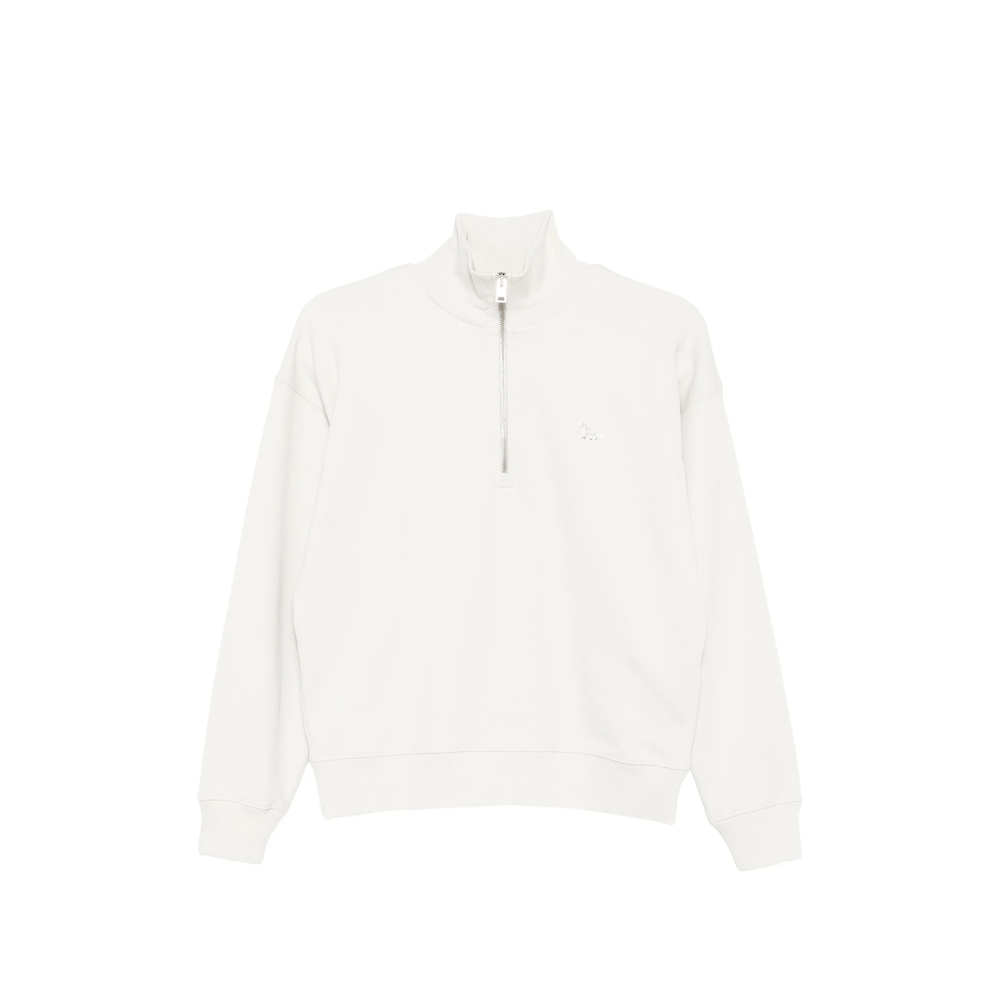 Maison Kitsuné Quarter-zip Fox-patch Sweatshirt