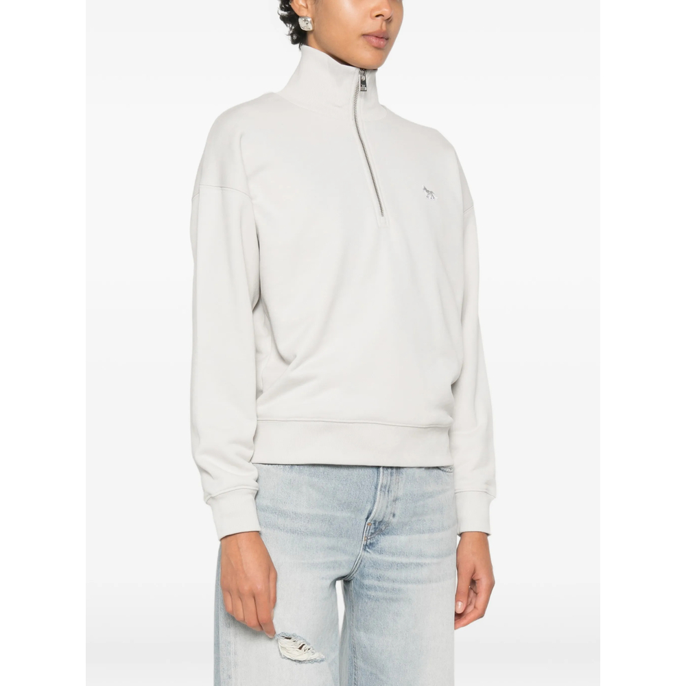 Maison Kitsuné Quarter-Zip Fox-Patch Sweatshirt