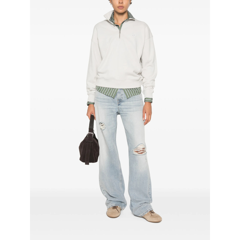 Maison Kitsuné Quarter-Zip Fox-Patch Sweatshirt