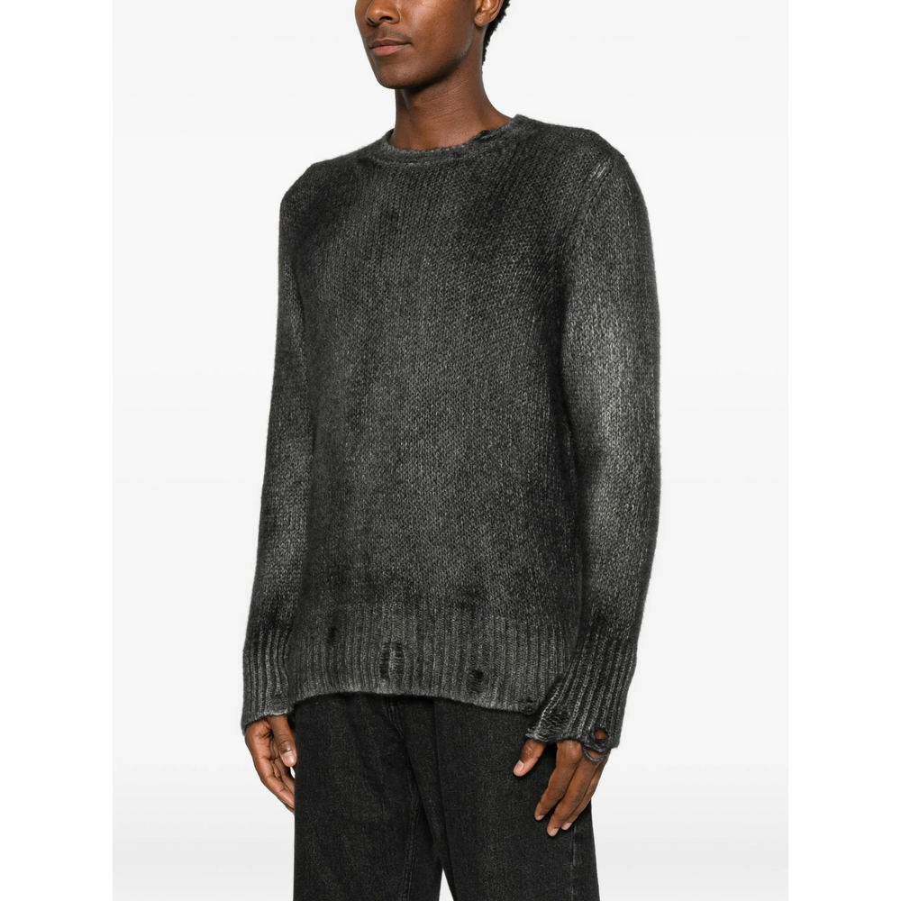 Distressed Spray-Effect Sweater