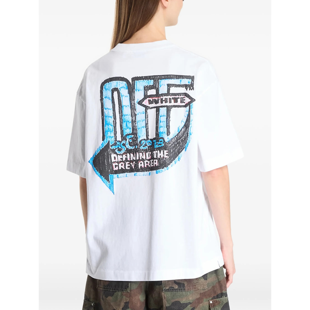 Off-White Graphic-Print Short-Sleeve T-Shirt