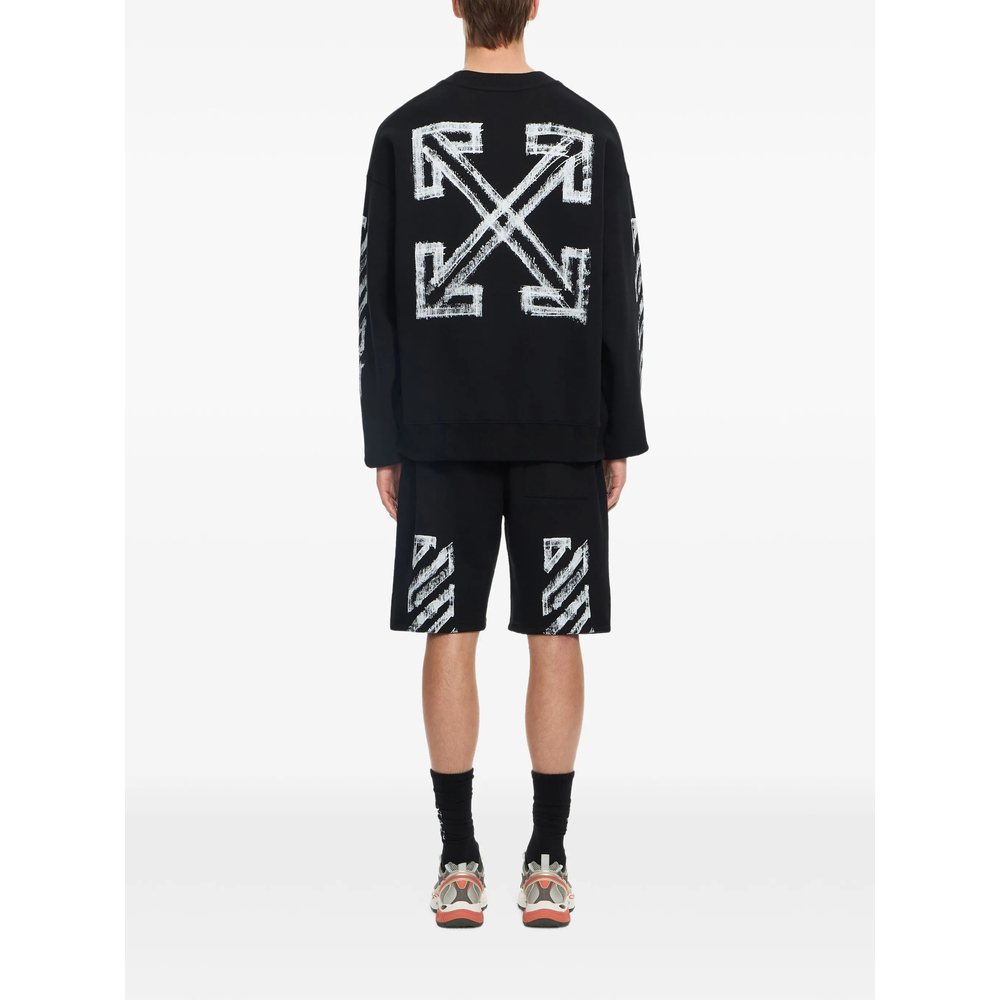 Off-White Motion Arrow Skate Crewneck Sweatshirt