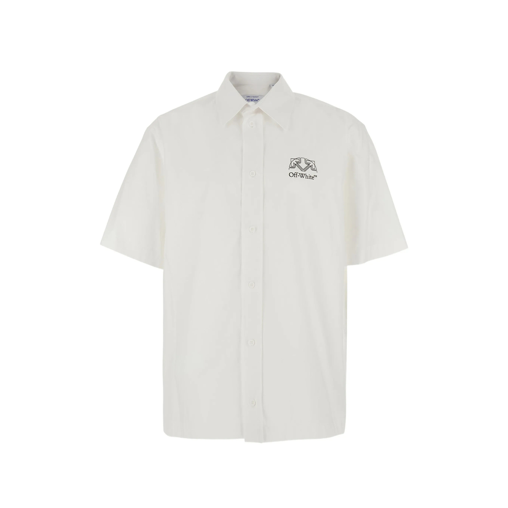 Off-white Off Line Half-Arrow Poplin Slim Bowling Shirt