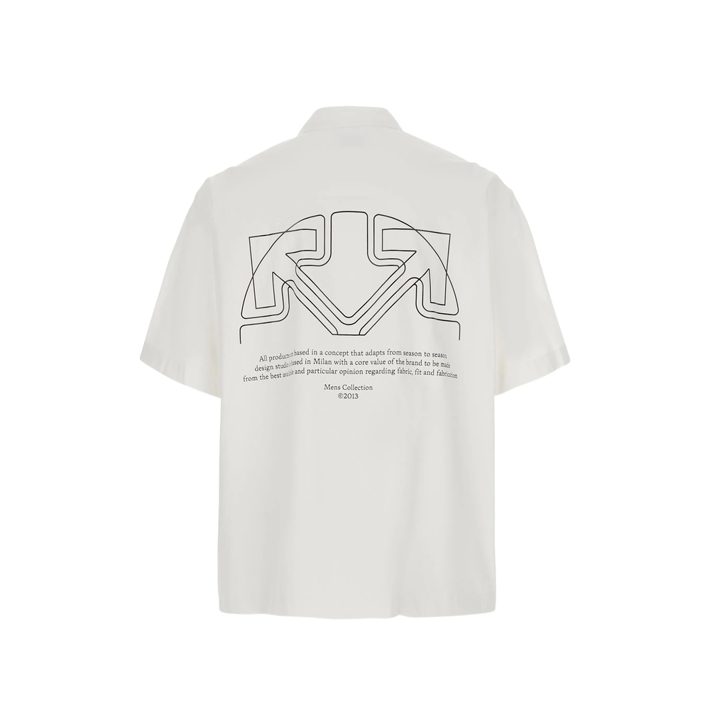 Off-White Off Line Half-Arrow Poplin Slim Bowling Shirt