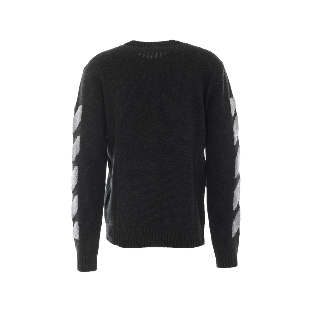 Off-White Diagonals Intarsia-Knit Sweater