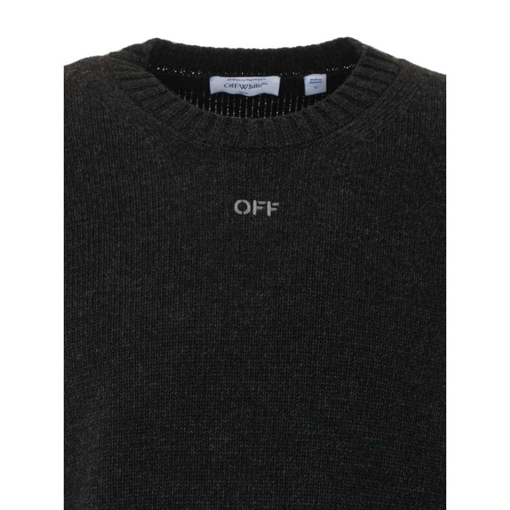 Off-White Diagonals Intarsia-Knit Sweater