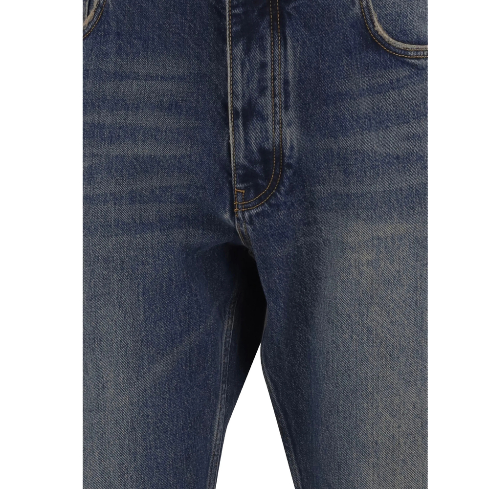 Off-White Arrows-Print Straight-Leg Jeans