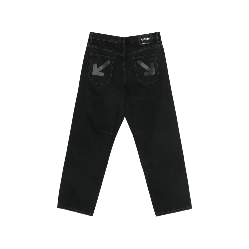 Off-White Arrows-Print Straight-Leg Jeans