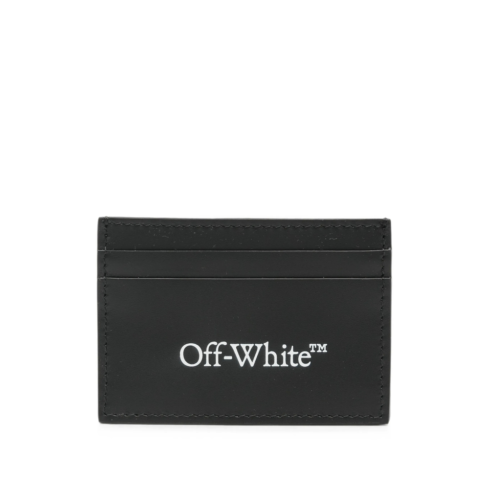 Off-white Bookish Logo-print Leather Cardholder