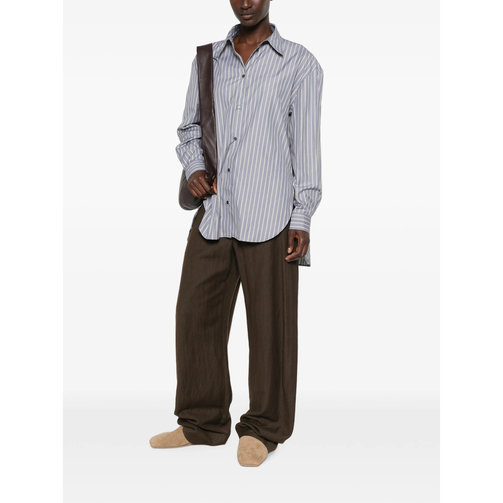 Vertical-Stripe Long-Sleeve Shirt