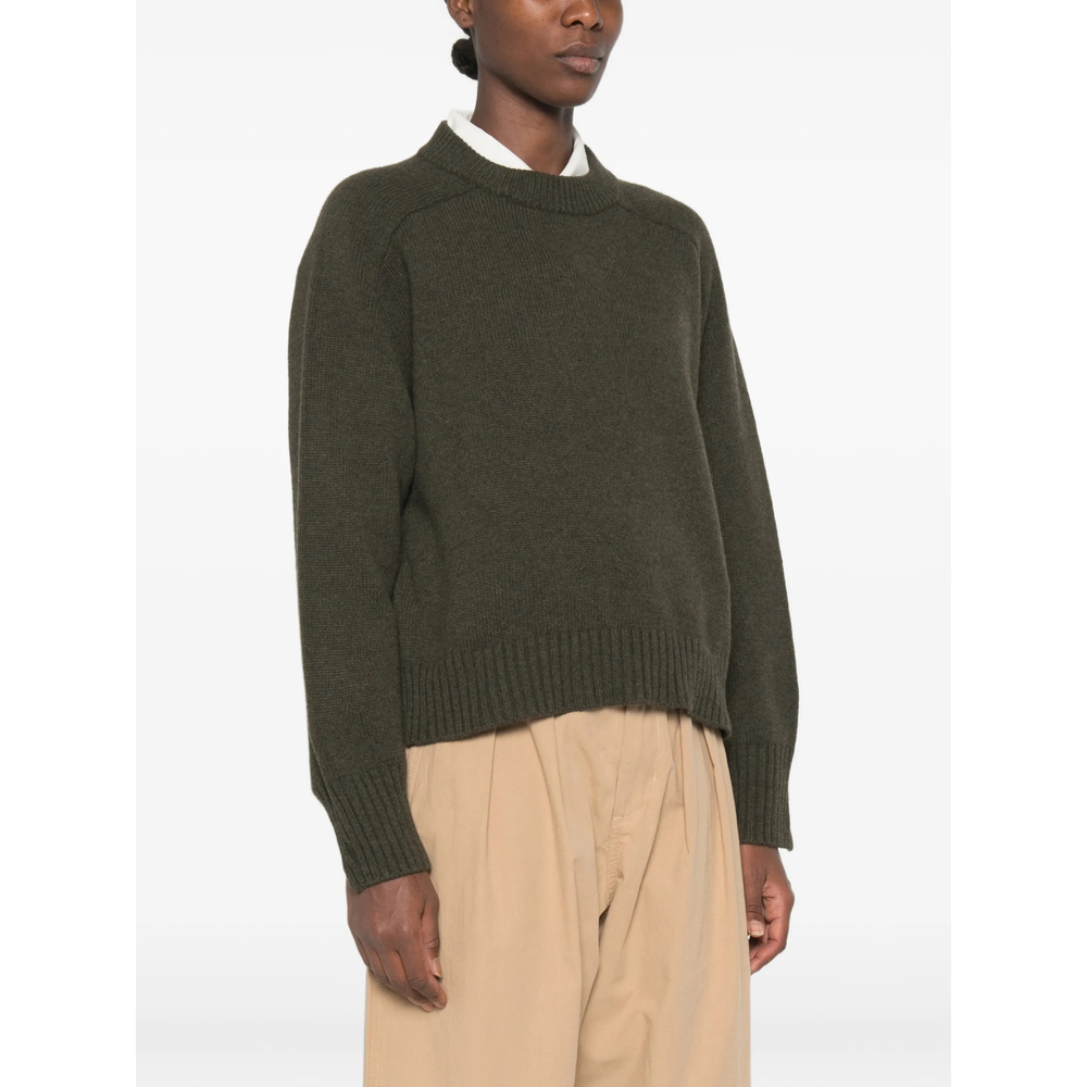 Ribbed-Trim Raglan-Sleeve Sweater
