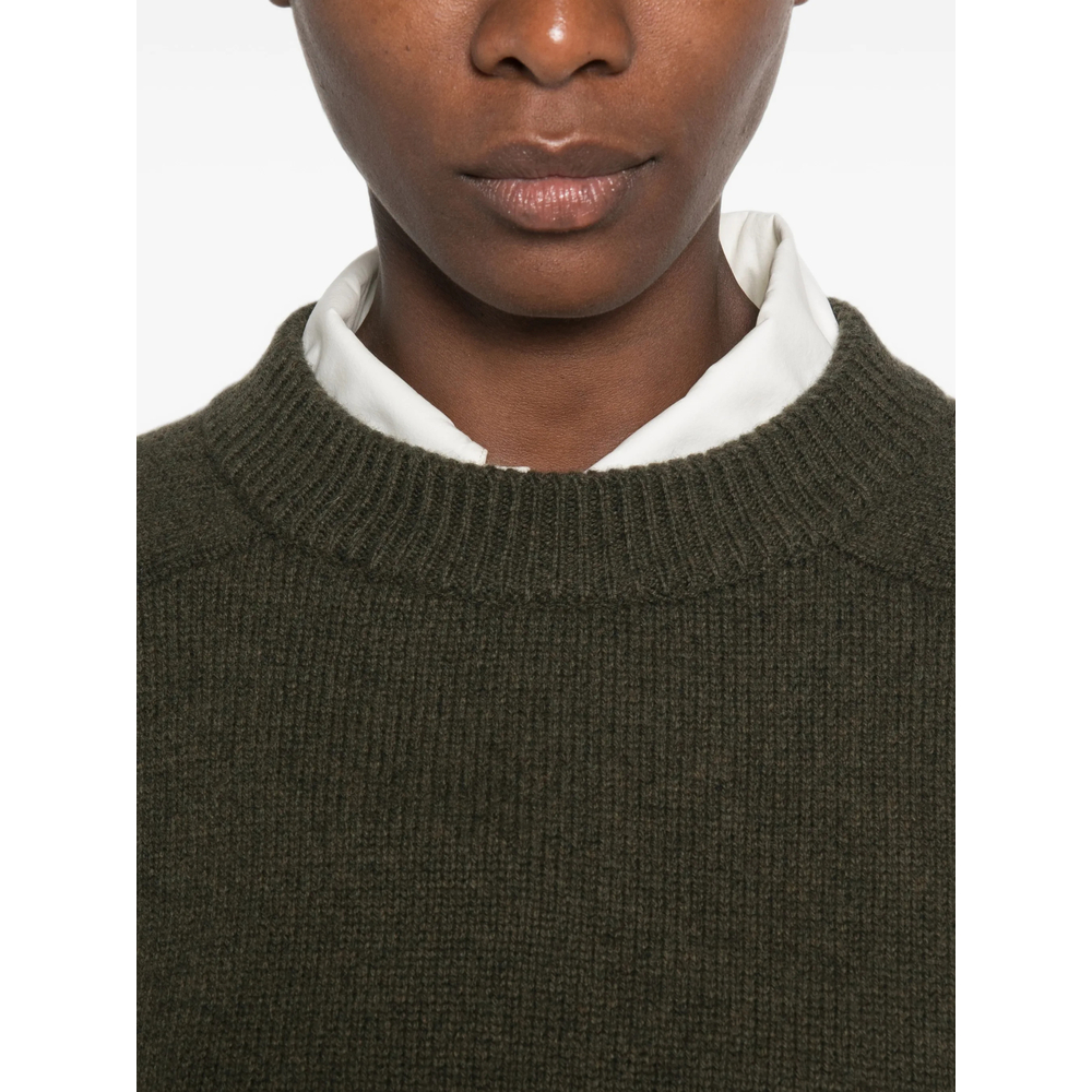 Ribbed-Trim Raglan-Sleeve Sweater