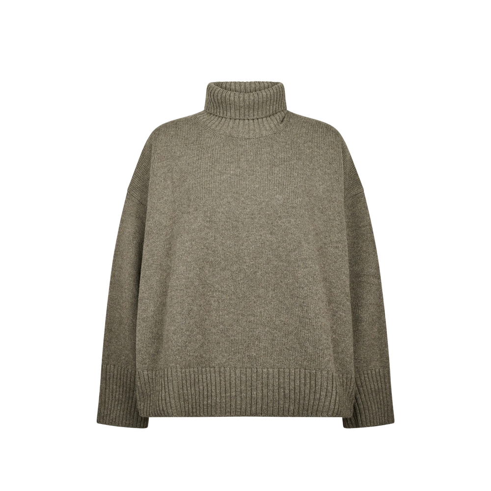 Soeur Roll-neck Long-sleeve Sweater In Grey