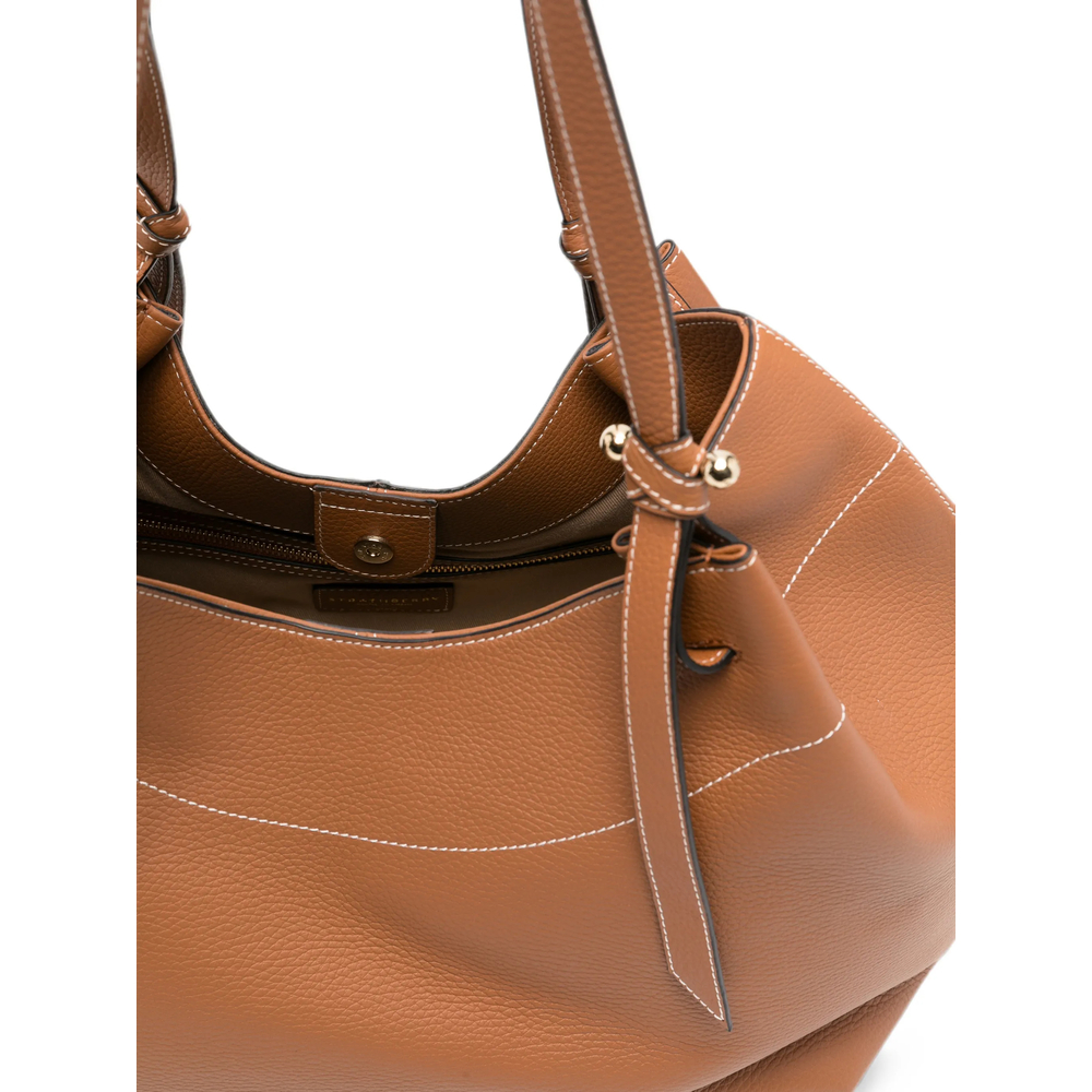 Barra Contrast-Stitch Shoulder Bag