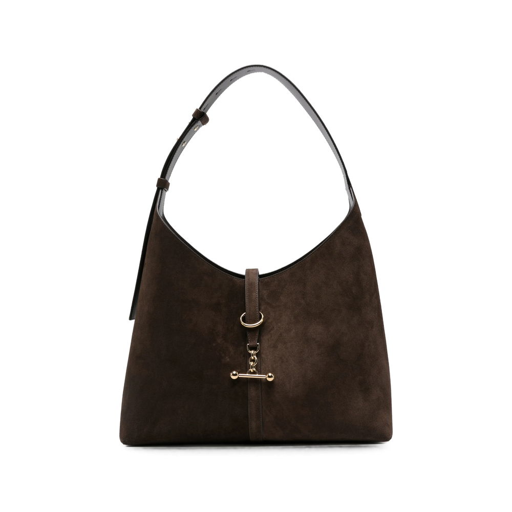 Strathberry Suede Bar-detail Shoulder Bag